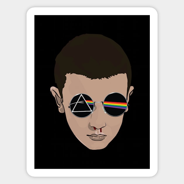 Dark Side Of Stranger Things Eleven Sticker by Rebus28